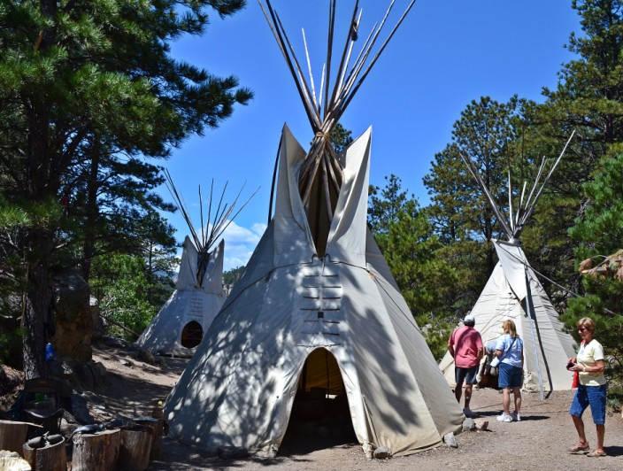 Replica Lakota village along Presidential Trail
